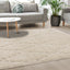 Novato Cream Diamond Shag Rug by Kalora Interiors
