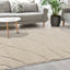 Novato Cream Curves Shag Rug by Kalora Interiors