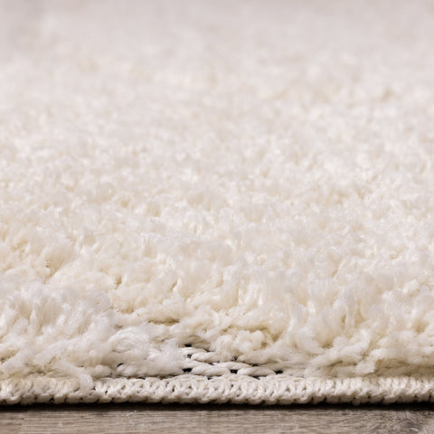 Novato Cream Curves Shag Rug by Kalora Interiors