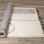 Novato Cream Black Geometric Modern Rug by Kalora Interiors