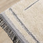 Novato Cream Grey Modern Dual Texture Swirling Line Rug by Kalora Interiors