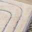Novato Cream Grey Modern Dual Texture Swirling Line Rug by Kalora Interiors