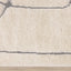 Novato Cream Grey Modern Dual Texture Swirling Line Rug by Kalora Interiors