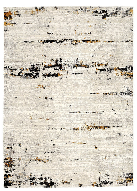 Panache PAN-5075A-CRYE Soft Powerloomed Cream Yellow Anthracite Area Rug By Viana Inc