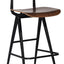 PEDRALI BAR PLYWOOD WALNUT VENEER SEATBACK MATT BLACK FRAME 2