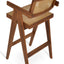 Pierre J Stool Teak Full Wicker by sohoConcept