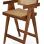 Pierre J Stool Teak Full Wicker by sohoConcept