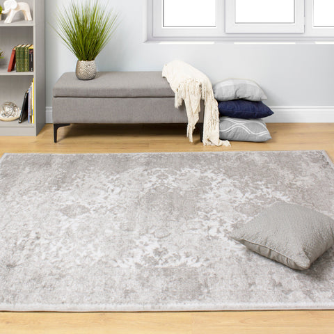 Paladin 3197_32 Grey White Transitional Area Rug by Novelle Home