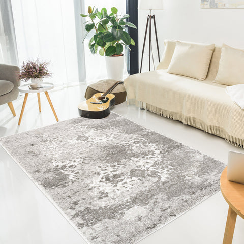 Paladin 3197_32 Grey White Transitional Area Rug by Novelle Home