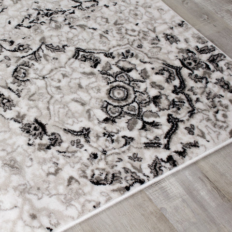 Paladin 3346_21 Elegant Distressed Damask Area Rug by Novelle Home