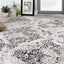 Paladin 3346_21 Elegant Distressed Damask Area Rug by Novelle Home