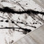 Paladin 3368_28 Black Grey Paint Drips and Lines Area Rug by Novelle Home