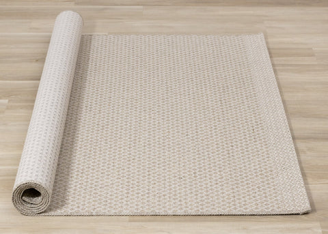 Peak Beige Small Crosshatch Geometric Rug by Kalora Interiors