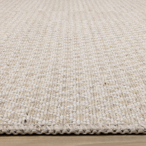Peak Beige Small Crosshatch Geometric Rug by Kalora Interiors