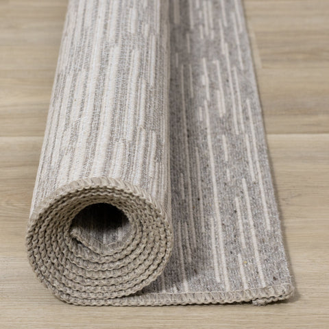 Peak Grey Textured Wool Rug by Kalora Interiors