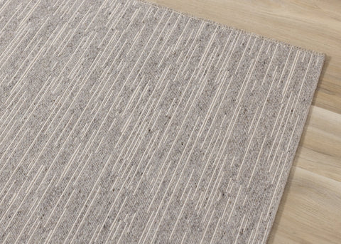Peak Grey Textured Wool Rug by Kalora Interiors