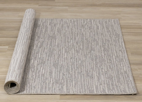 Peak Grey Textured Wool Rug by Kalora Interiors