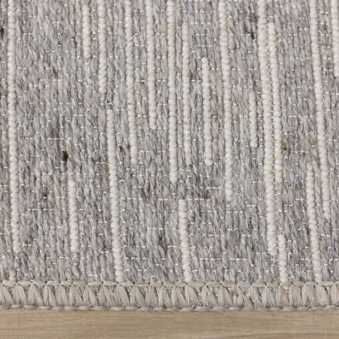 Peak Grey Textured Wool Rug by Kalora Interiors
