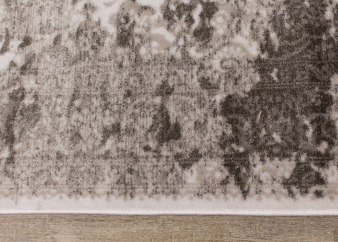 Platinum Grey White Distressed Traditional Rug by Kalora Interiors