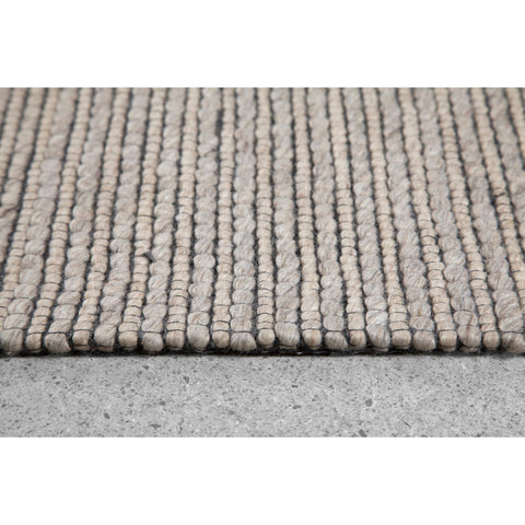 BEDFORD 3 RBED-20172 Cream And Light Grey Hand Woven Wool Area Rug by Renwil