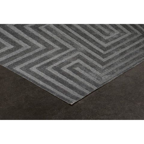 Graceland RGRA-18003 Dark Grey Hand Tufted Maze Area Rug by Renwil