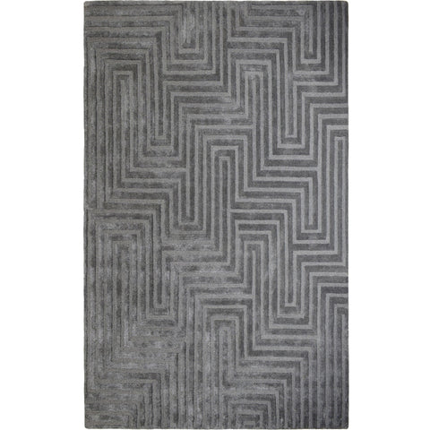 Graceland RGRA-18003 Dark Grey Hand Tufted Maze Area Rug by Renwil