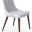 ROMANO DINING CHAIR NUBUCK FABRIC BEIGE RENNA 025 BEECH WOOD WALNUT FINISH LEGS 4