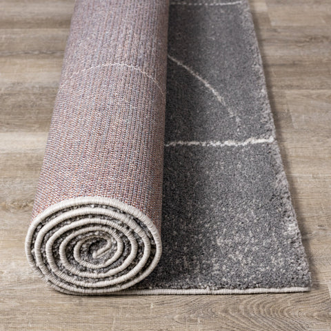 Ravine Grey Cream Strokes Rug by Kalora Interiors