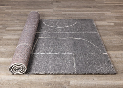Ravine Grey Cream Strokes Rug by Kalora Interiors