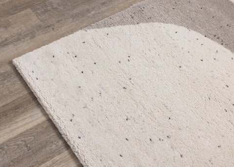 Ravine Cream Grey Geometric Rug by Kalora Interiors