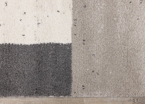 Ravine Cream Grey Geometric Rug by Kalora Interiors