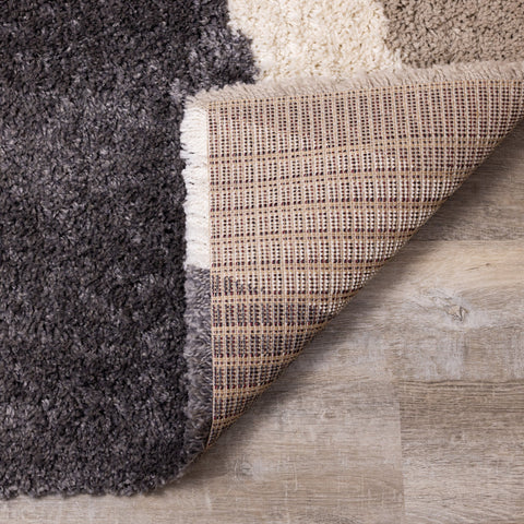 Rondo Beige Grey Cream Zig Zag Rug by Kalora Interiors