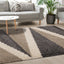 Rondo Beige Grey Cream Zig Zag Rug by Kalora Interiors