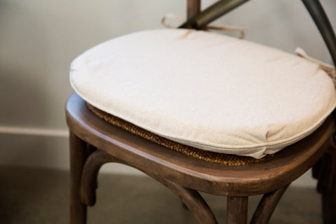 Seat Cushion For Crossback Chair | Linen | by LH Imports