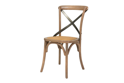 Crossback Chair With Rattan Seat | Sundried | by LH Imports