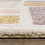 Sable Cream Purple Yellow Blocks Rug by Kalora Interiors