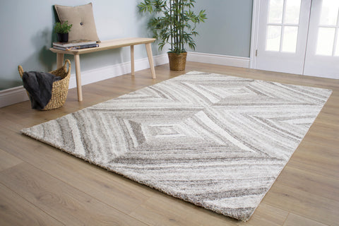 Sable 7312_G201 Grey Kaleidescope Area Rug by Kalora Interiors