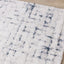 Sable Cream Blue Soft Grid Rug by Kalora Interiors