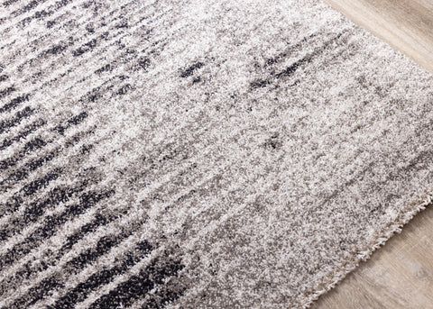 Sable Grey Cream Zebra Ripple Rug by Kalora Interiors