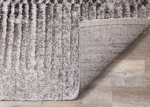 Sable Grey Cream Zebra Ripple Rug by Kalora Interiors