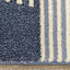 Safi Blue Cream Blocks Stripes Rug by Kalora Interiors