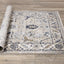Samira Traditional Cream Blue Border Rug by Kalora Interiors