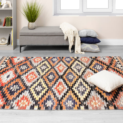 Sara B416_0696 Bright Southwest Tribal Area Rug by Kalora Interiors