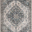 Sara Grey Blue Faded Border Rug By Kalora Interiors