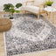 Sara Grey Blue Faded Border Rug by Kalora Interiors