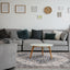 Sara Grey Blue Faded Border Rug by Kalora Interiors