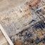 Serene Red Blue Beige Layered Distressed Rug by Kalora Interiors