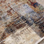 Serene Red Blue Beige Layered Distressed Rug by Kalora Interiors