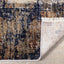 Serene Red Blue Beige Layered Distressed Rug by Kalora Interiors