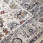 Serene Cream Blue Intricate Border Rug by Kalora Interiors